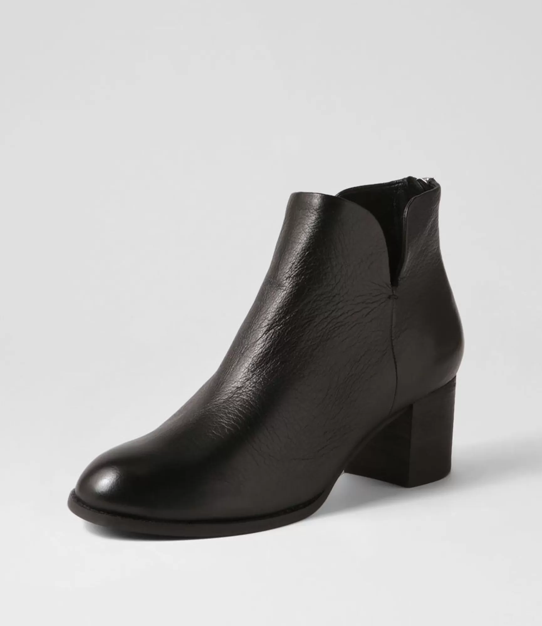 Clearance Midas Shoes Sutton Black Leather Ankle Boots