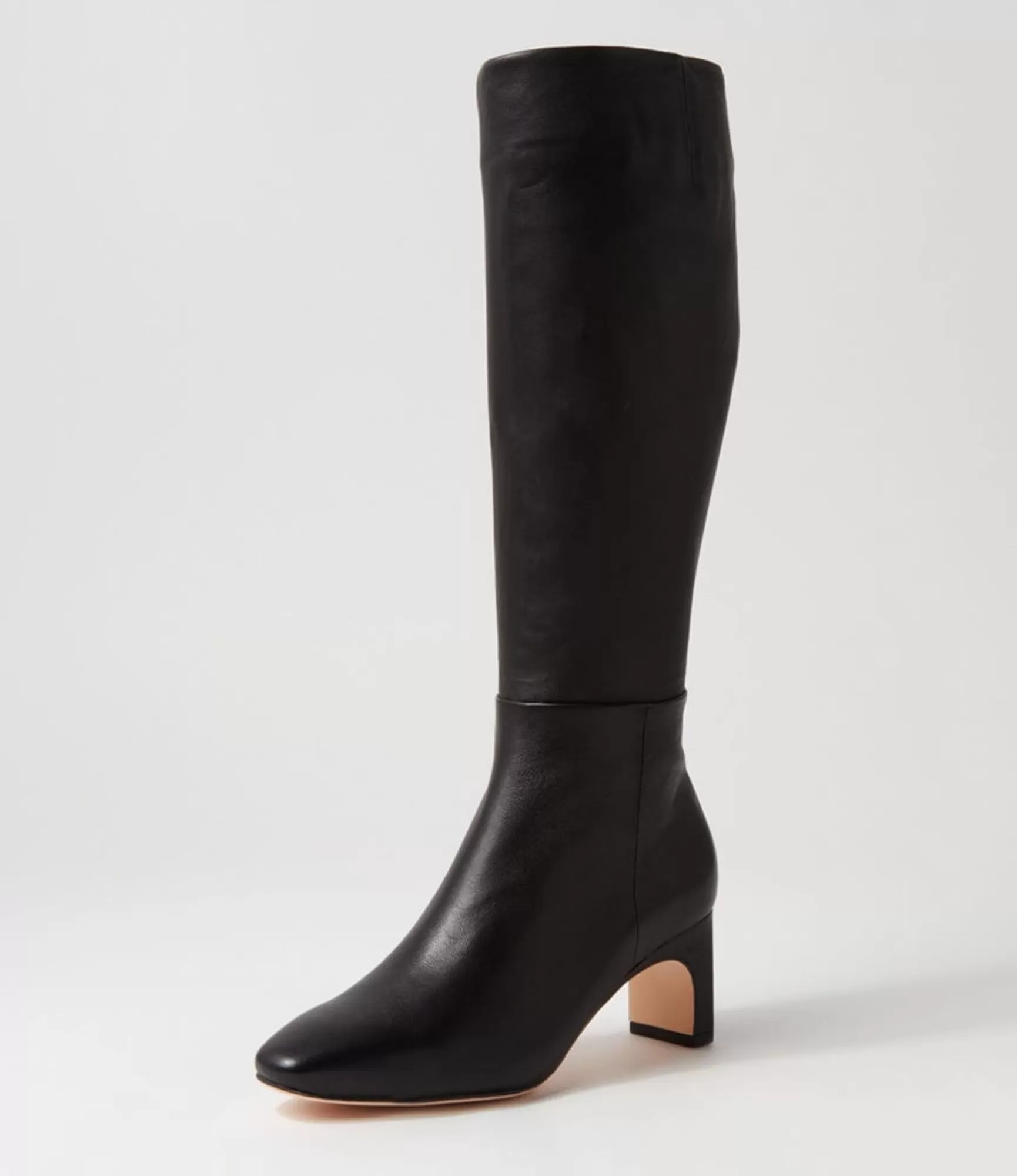 Clearance Midas Shoes Swoon Black Leather Knee High Boots