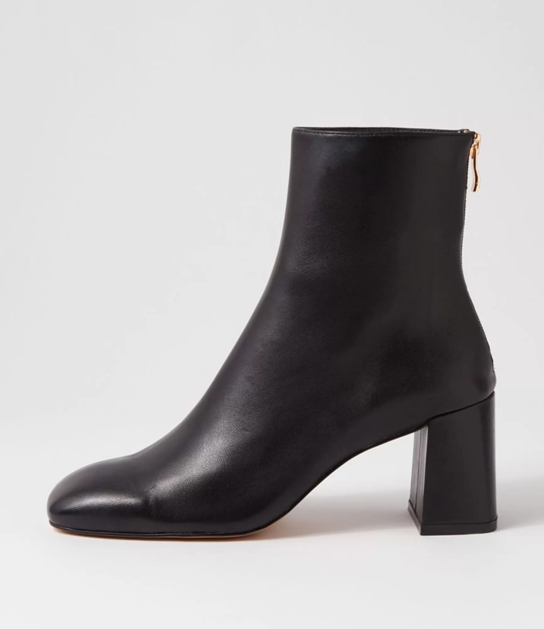 New Midas Shoes Telms Black Leather Ankle Boots