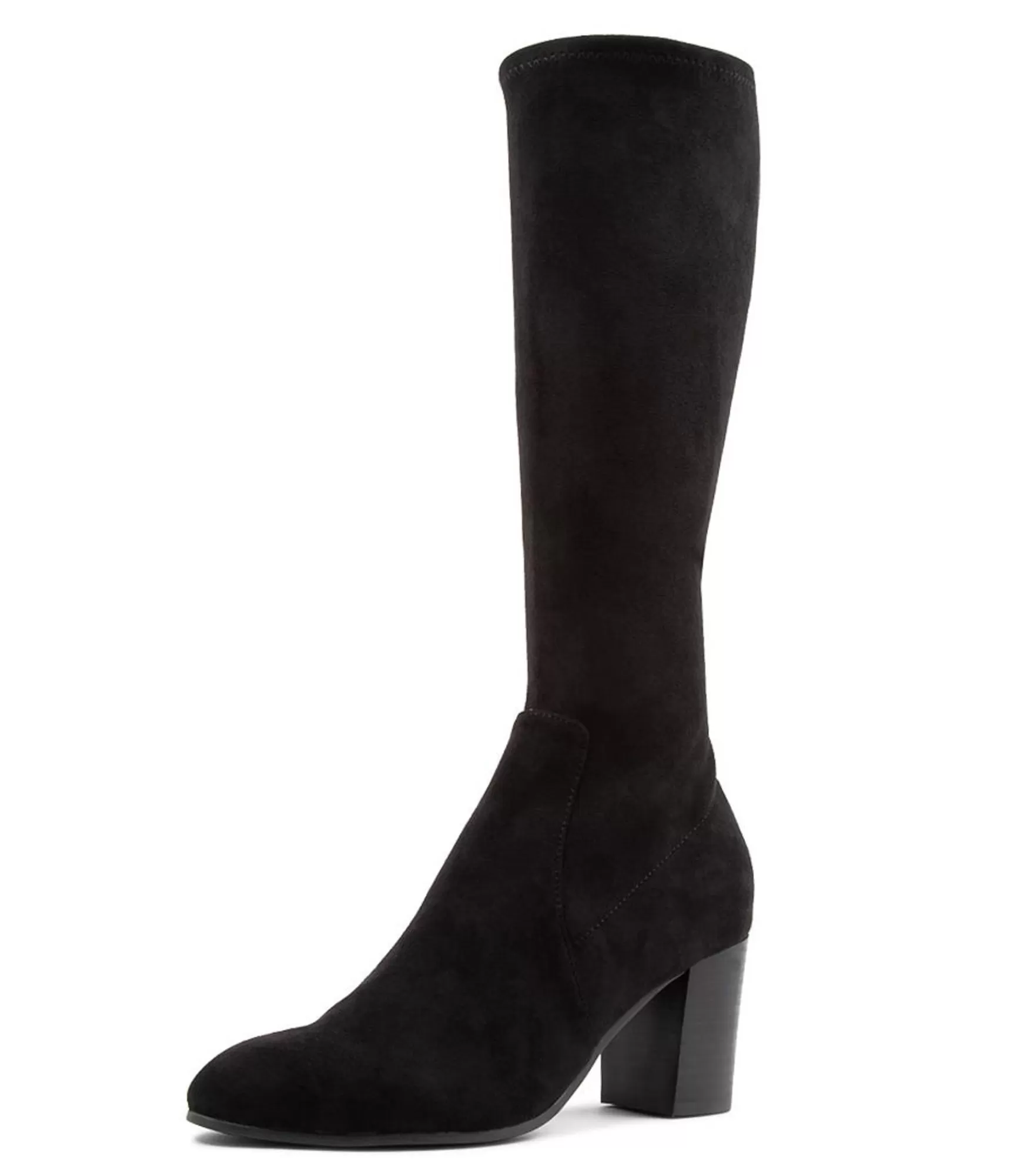 New Midas Shoes Usher Black Stretch Knee High Boots Bh