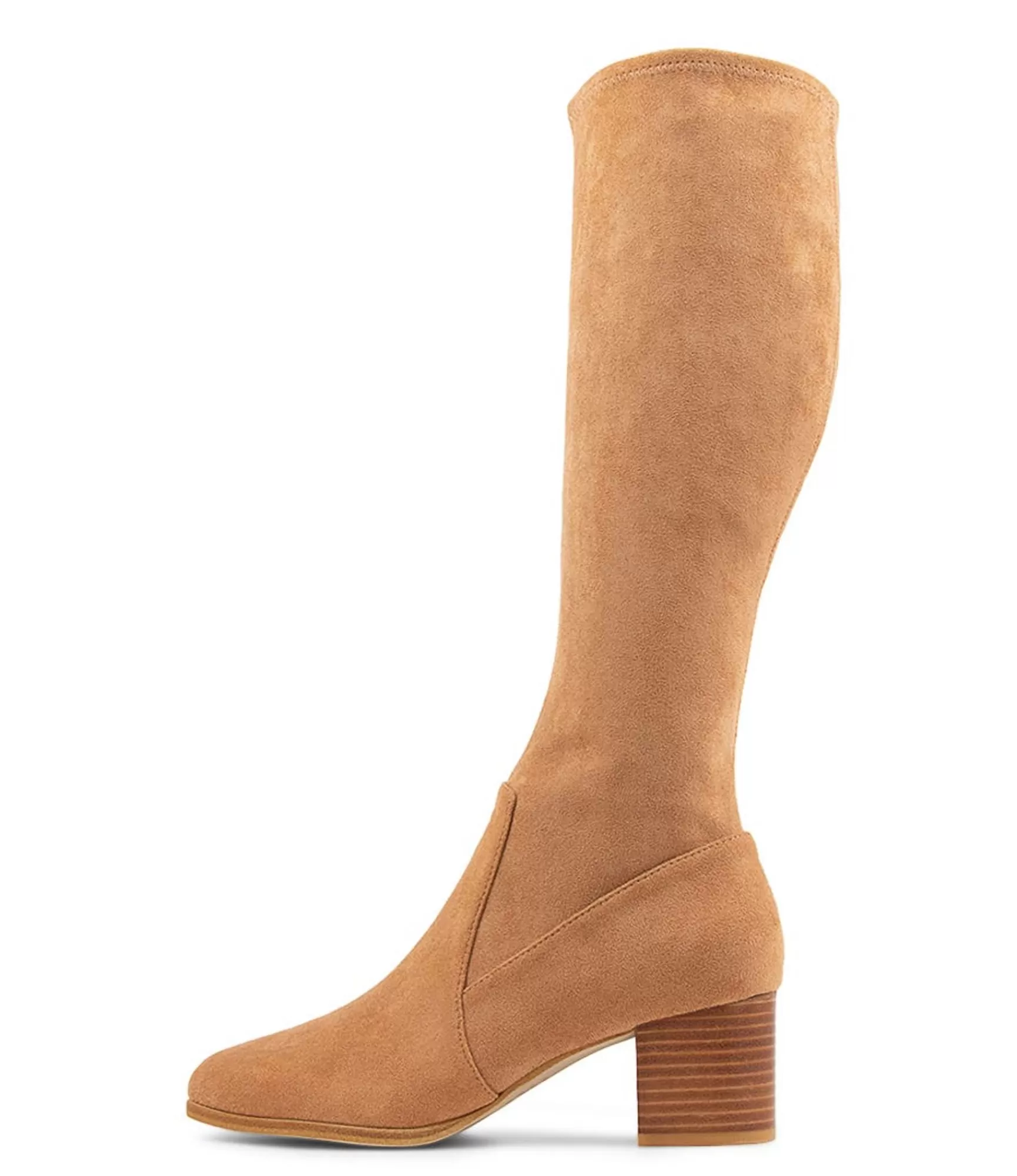Online Midas Shoes Varry Camel Stretch Microsuede Long Boots