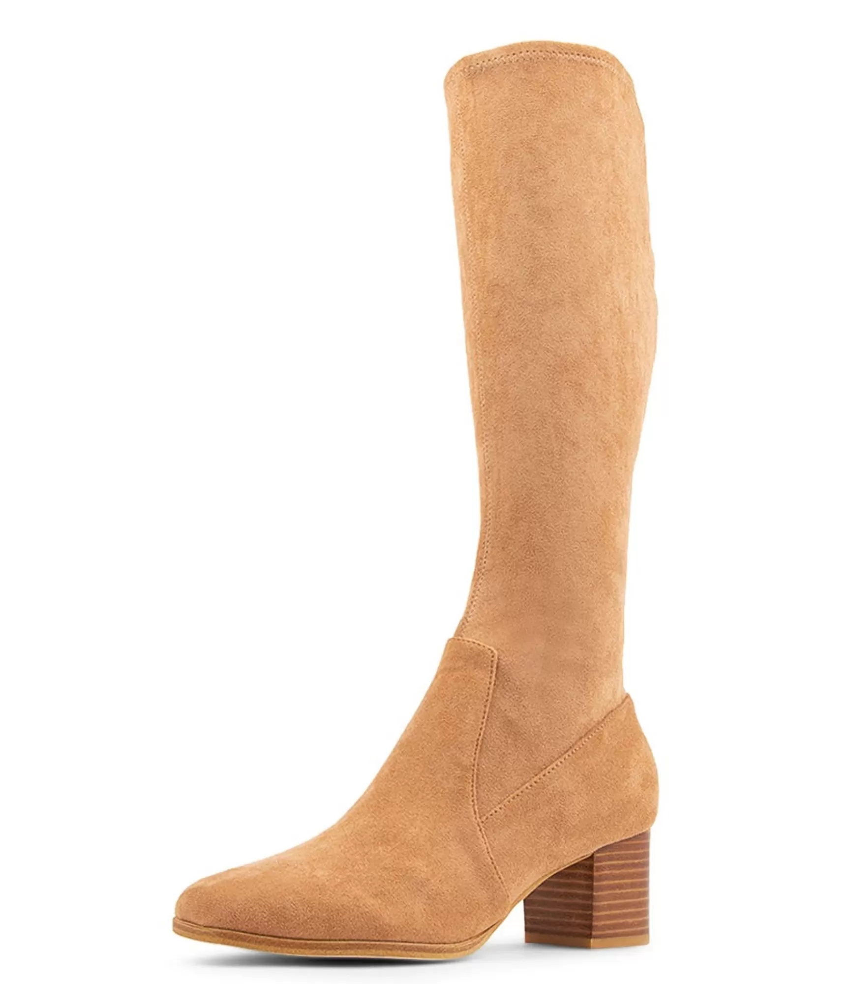 Online Midas Shoes Varry Camel Stretch Microsuede Long Boots