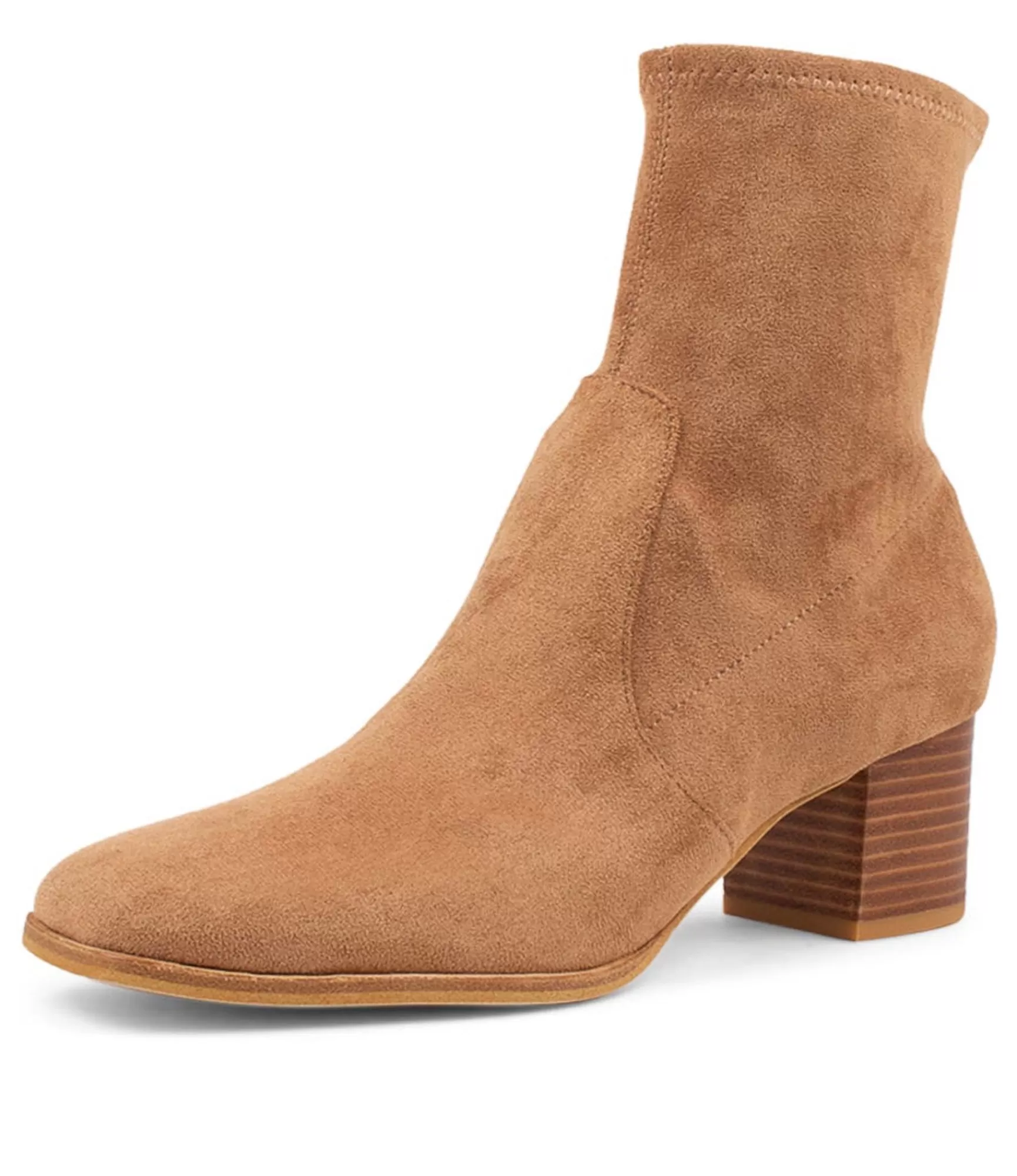Hot Midas Shoes Venti Sand Stretch Microsuede Ankle Boots
