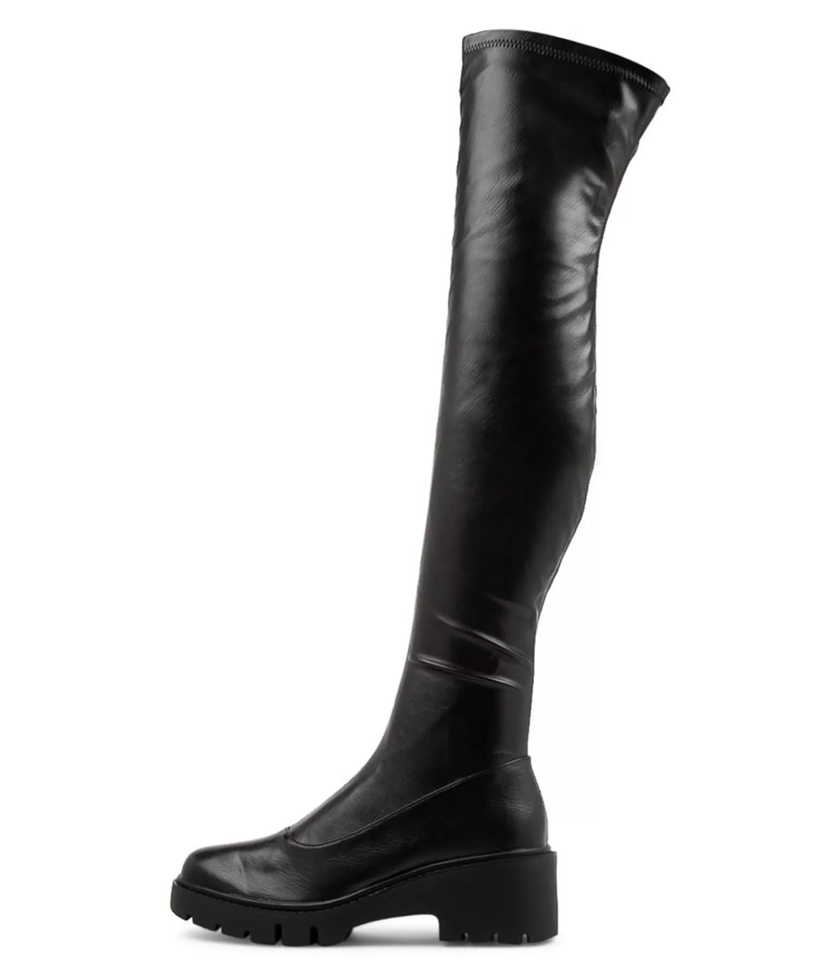 Online Midas Shoes Xeenie Black Stretch Knee High Boots