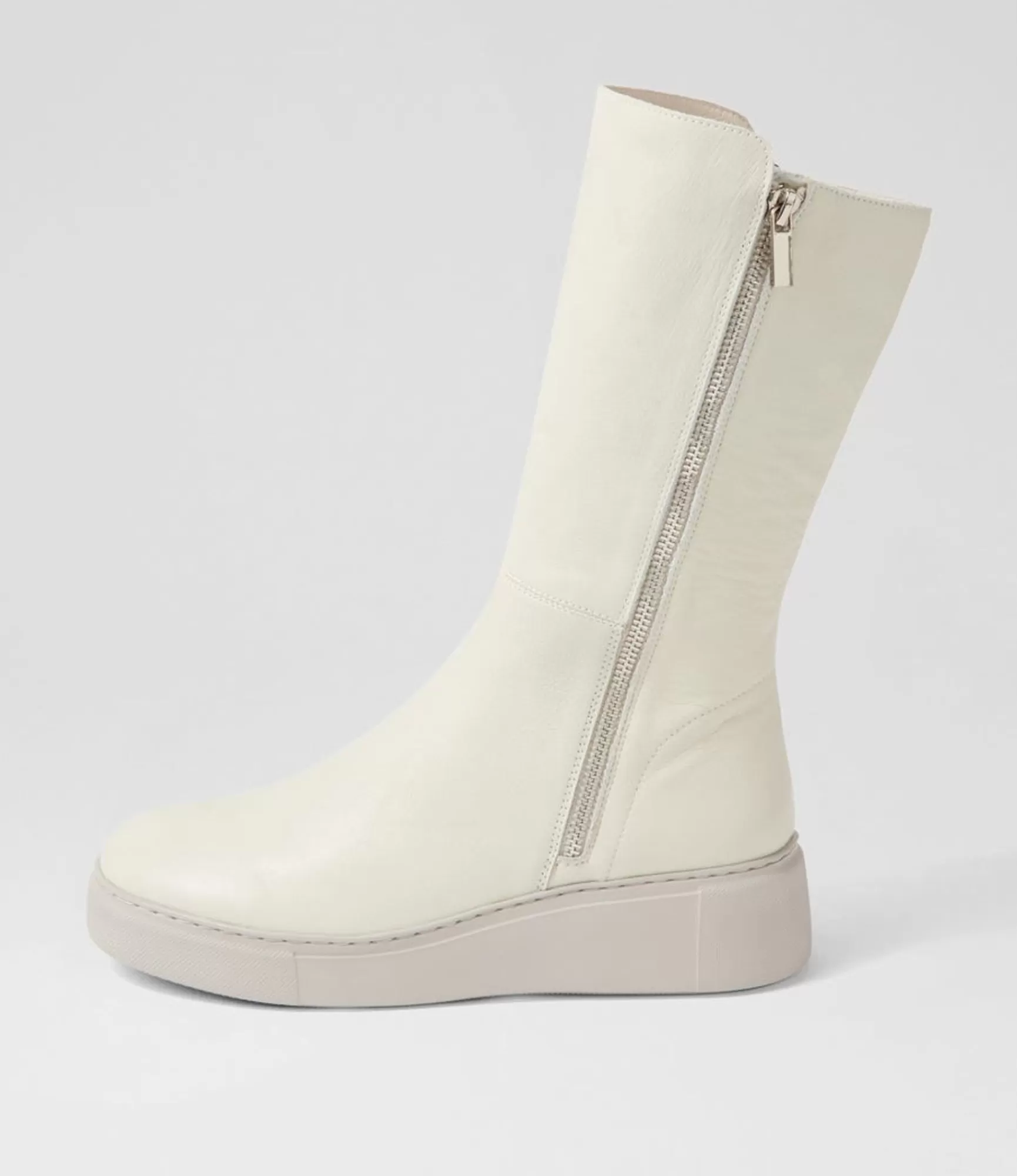 Fashion Midas Shoes Yoghie Ivory Misty Leather Calf Boots