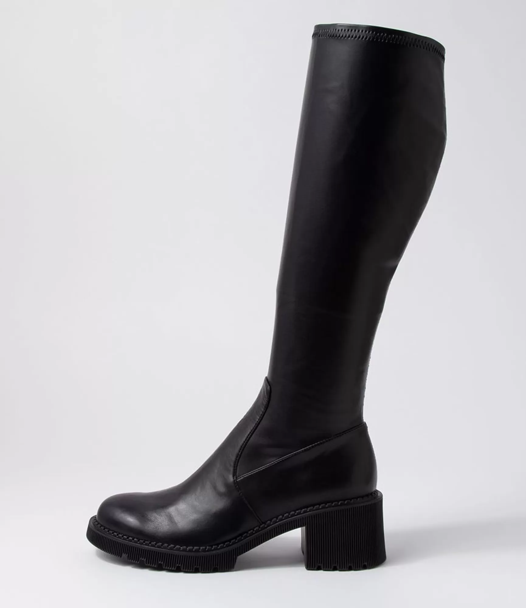 Online Midas Shoes Zarah Black Stretch Knee High Boots