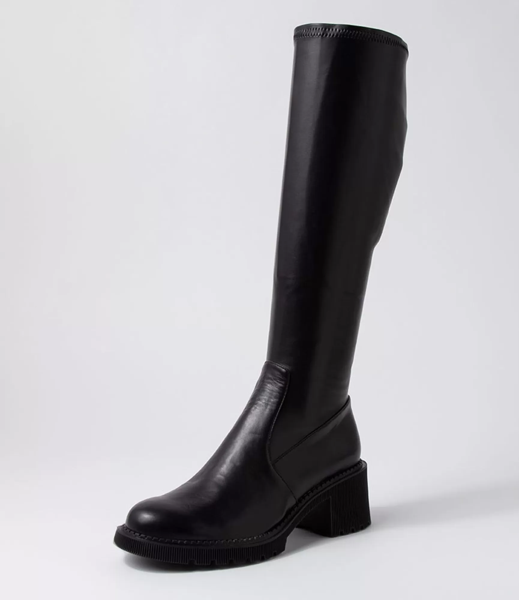 Online Midas Shoes Zarah Black Stretch Knee High Boots